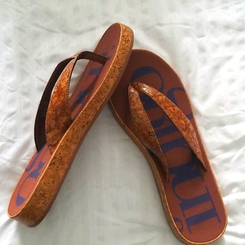 Clarks Indigo Cork Platform Thong Sandals